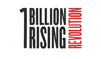 One Billion Rising for Justice - Der weltweite Aktionstag für Gerechtigkeit Logo auf Quadrat Billion2