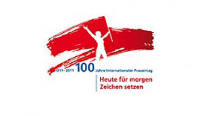 Weltfrauentag Logo auf Quadrat Frauentag