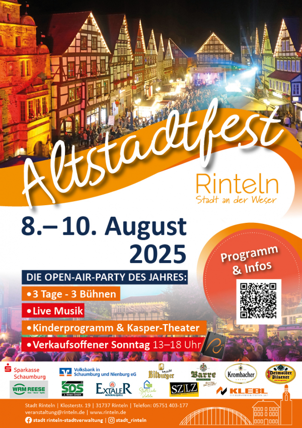 Plakat Rintelner Altstadtfest A3 2026